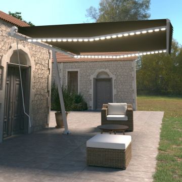Gossi copertina retractabila manual cu led, antracit, 450x350 cm