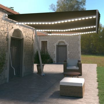 Gossi copertina retractabila manual cu led, antracit, 600x350 cm