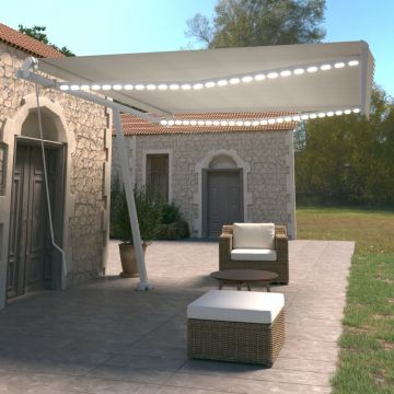 Gossi copertina retractabila manual cu led, crem, 450x350 cm
