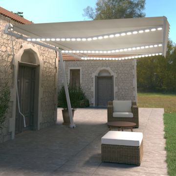 Gossi copertina retractabila manual cu led, crem, 600x350 cm