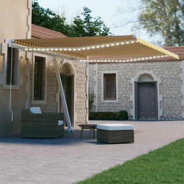 Gossi copertina retractabila manual cu led, galben si alb, 450x300 cm