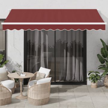 Gossi copertina retractabila manual cu led, visiniu, 350x250 cm
