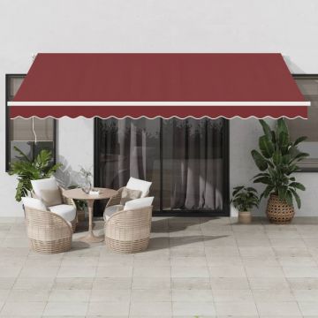 Gossi copertina retractabila manual cu led, visiniu, 450x350 cm