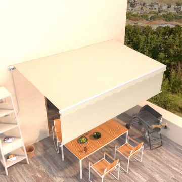 Gossi copertina retractabila manual cu stor, crem , 5x3 m