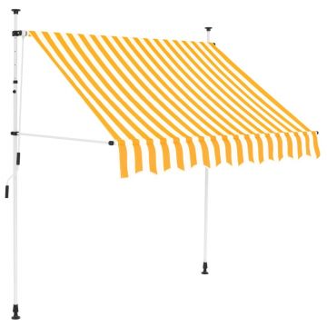 Gossi copertina retractabila manual, portocaliu & alb, 150 cm, dungi