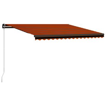 Gossi copertina retractabila manual, portocaliu & maro, 450x300 cm
