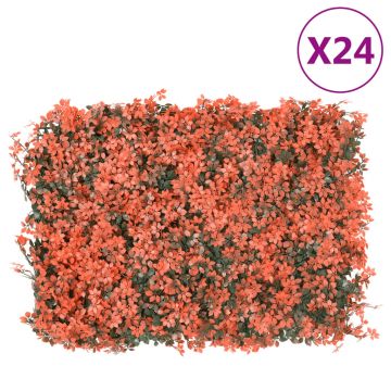  Gossi gard din frunze artar artificiale 24 buc rosu deschis 40x60 cm