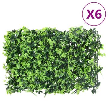  Gossi gard din frunze artificiale, 6 buc., verde, 40x60 cm