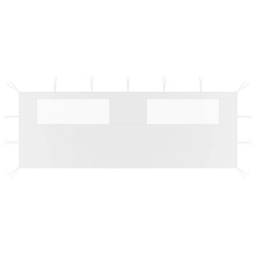 Gossi perete lateral foisor cu ferestre, 6x2 m, alb