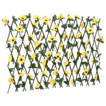 Gossi spalier cu iedera artificiala, extensibil, galben, 180x60 cm