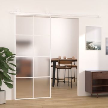 Gossi usa glisanta, alb, 90x205 cm, sticla esg mata si aluminiu