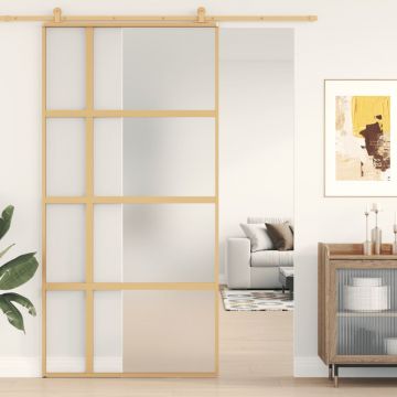 Gossi usa glisanta, auriu, 102,5x205 cm, sticla esg mata si aluminiu