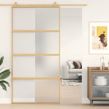 Gossi usa glisanta, auriu, 102,5x205 cm, sticla esg mata si aluminiu