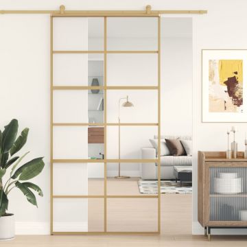 Gossi usa glisanta, auriu, 102,5x205 cm, sticla esg mata si aluminiu