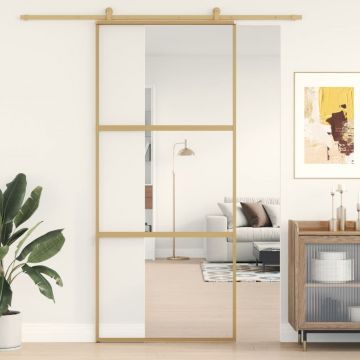 Gossi usa glisanta, auriu, 90x205 cm, sticla esg mata si aluminiu