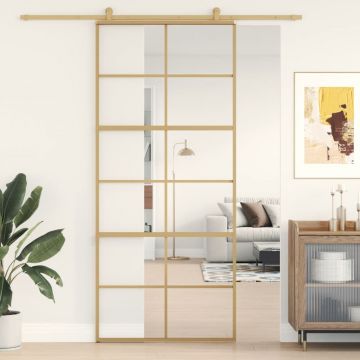 Gossi usa glisanta, auriu, 90x205 cm, sticla esg mata si aluminiu