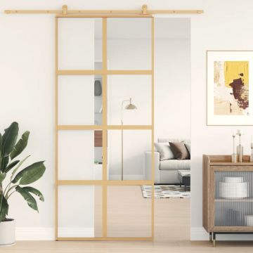 Gossi usa glisanta, auriu, 90x205 cm, sticla esg mata si aluminiu