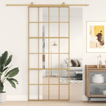 Gossi usa glisanta, auriu, 90x205 cm, sticla esg mata si aluminiu