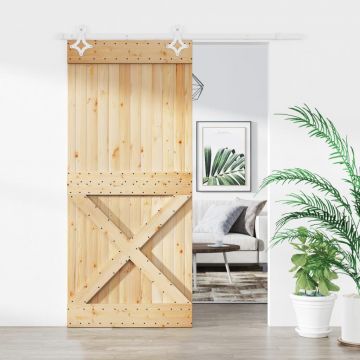 Gossi usa glisanta cu set feronerie, 90x210 cm, lemn masiv de pin