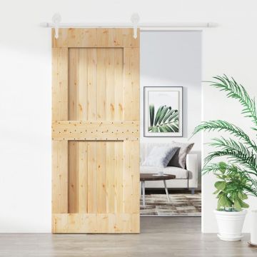 Gossi usa glisanta cu set feronerie, 90x210 cm, lemn masiv de pin