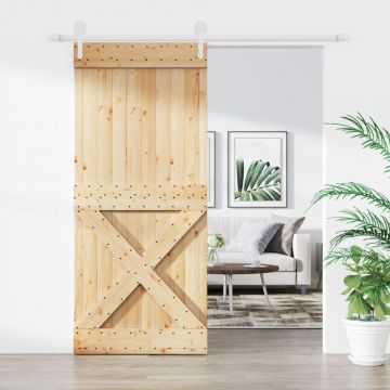 Gossi usa glisanta cu set feronerie, 90x210 cm, lemn masiv de pin