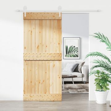 Gossi usa glisanta cu set feronerie, 90x210 cm, lemn masiv de pin