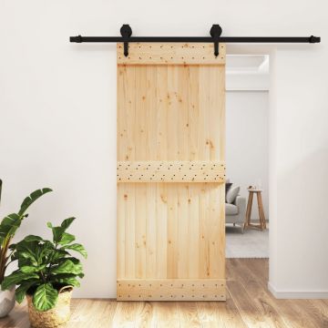Gossi usa glisanta cu set feronerie, 90x210 cm, lemn masiv de pin