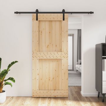 Gossi usa glisanta cu set feronerie, 90x210 cm, lemn masiv de pin