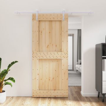 Gossi usa glisanta cu set feronerie, 90x210 cm, lemn masiv de pin