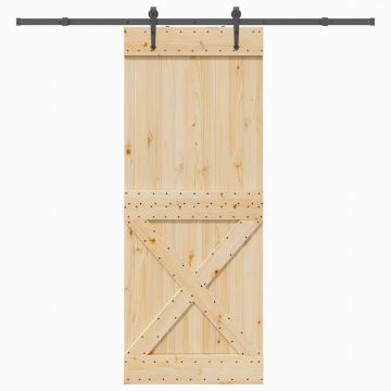 Gossi usa glisanta cu set feronerie, 90x210 cm, lemn masiv de pin