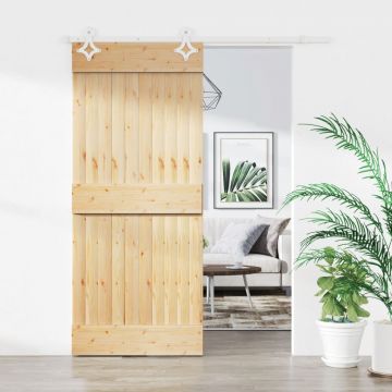Gossi usa glisanta cu set feronerie, 90x210 cm, lemn masiv de pin