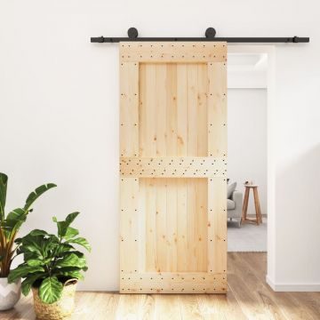 Gossi usa glisanta cu set feronerie, 90x210 cm, lemn masiv de pin