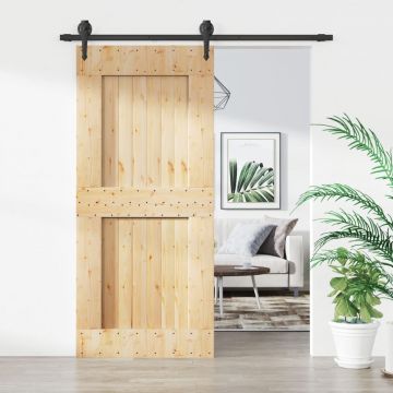 Gossi usa glisanta cu set feronerie, 90x210 cm, lemn masiv de pin
