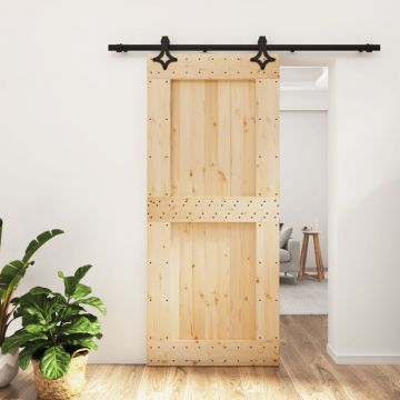Gossi usa glisanta cu set feronerie, 90x210 cm, lemn masiv de pin