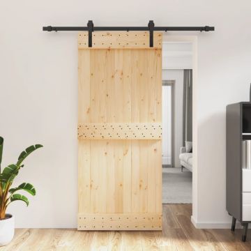 Gossi usa glisanta cu set feronerie, 90x210 cm, lemn masiv de pin