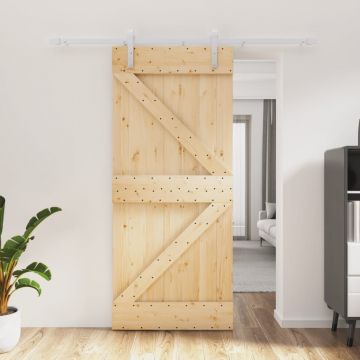 Gossi usa glisanta cu set feronerie, 90x210 cm, lemn masiv de pin