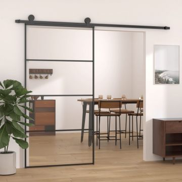 Gossi usa glisanta, negru, 102,5x205 cm, aluminiu si sticla esg