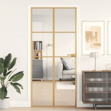 Gossi usa interioara slim auriu 93x201,5cm sticla securizata/aluminiu