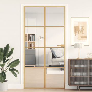 Gossi usa interior slim auriu 102,5x201,5cm sticla temperata/aluminiu