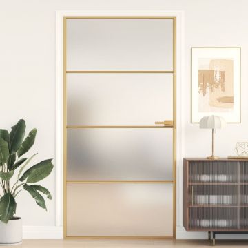 Gossi usa interior slim auriu 102,5x201,5cm sticla temperata/aluminiu