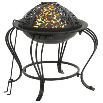 Gossi vatra de foc cu vatrai, 49 cm, otel