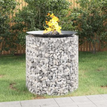 Gossi vatra de foc din gabion Ø 100 cm, fier galvanizat