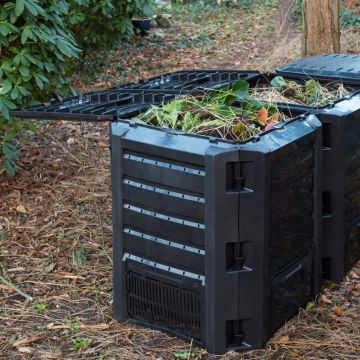 Nature pubela compost, negru, 1200 l, 6071483