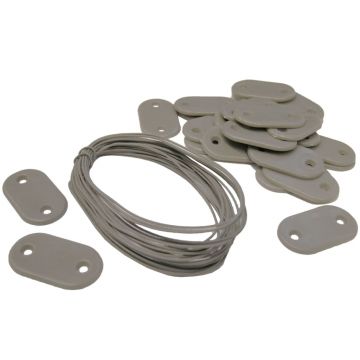 Nature set elemente de fixare gard de gradina, 27 piese, gri