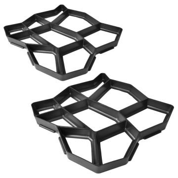 Set 2 matrite de pavaj pentru gradina, 42 x 42 x 4 cm