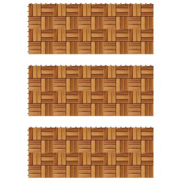 Set dale din lemn de salcam 30 x 30 cm, 30 buc.