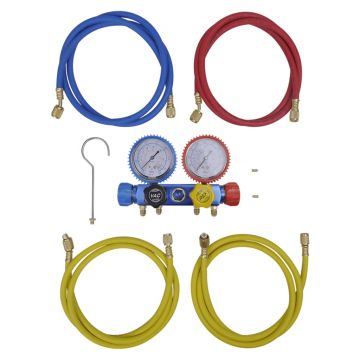 Set manometru presiune cu 4 cai, pentru aer conditionat