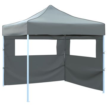 Gossi cort de petrecere pliabil, 2 pereti laterali, antracit, 3 x 3 m