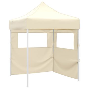 Gossi cort de petrecere pliabil cu 2 pereti, crem, 2 x 2 m, otel