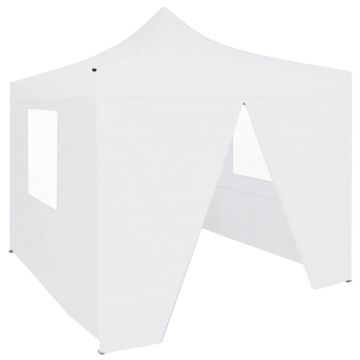 Gossi cort de petrecere pliabil cu 4 pereti, alb, 3 x 3 m, otel